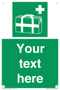 Custom sign safe condition Medical grab bag